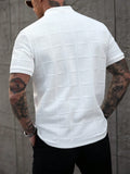 Camisa CasualCool Polo de Cor Sólida com Gola Padre