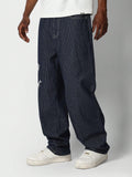 Calça Stynvo Denim reta com bordado