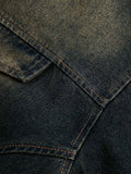 JAQUETA DISTRESSED MULTI-POCKET DENIM