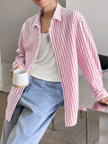 Camisa Joysei Social de Manga Longa Listrada