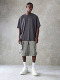Shorts Cargo Tático Denim