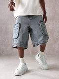 Shorts Cargo Tático Denim