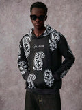 STYNVO Moletom com Bolso Estampado Casual Masculino, Outono