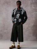 STYNVO Moletom com Bolso Estampado Casual Masculino, Outono