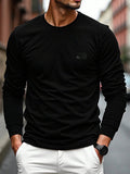 Camiseta CasualCool Black Retro Manga Longa