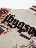 Jaqueta Owl Patch College Baseball Jersey
