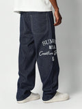 Calça Stynvo Denim reta com bordado