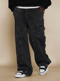 Calça Stynvo Denim Reta Anos 90 com Painéis Curvos