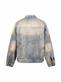 JAQUETA DISTRESSED RHINESTONE MUD-DYED