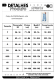 Calça Stynvo Denim reta com bordado