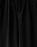 PLEATED JOGGERS IN BLACK
