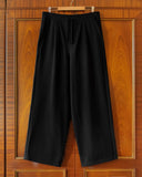 PLEATED JOGGERS IN BLACK