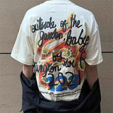 Camiseta Oversized 123 Rainbow Retro