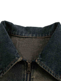 JAQUETA DISTRESSED MULTI-POCKET DENIM