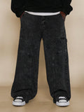 Calça Stynvo Denim Reta Anos 90 com Painéis Curvos