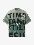Camiseta Oversized Ink Splash Letter