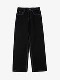 Calça Solid Color Casual Jeans Red