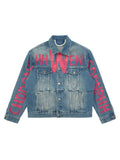 JAQUETA DISTRESSED GRAFFITI DENIM
