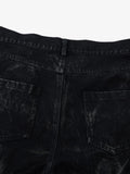 Calça Heavy Washed Distressed Pleated Baggy Jeans
