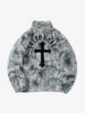 Jaqueta Heavy-Duty Faux Lambswool Tie-Dye Urban