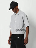 Camisa Xadrez Ajustada com Bordado